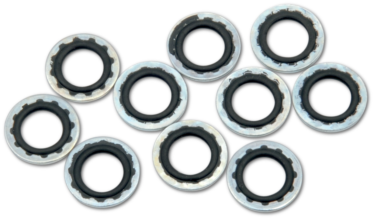 10 Pack of 3/8" Banjo Bolt Sealing Washers - Rubberized - Replaces 41731-88 - Click Image to Close