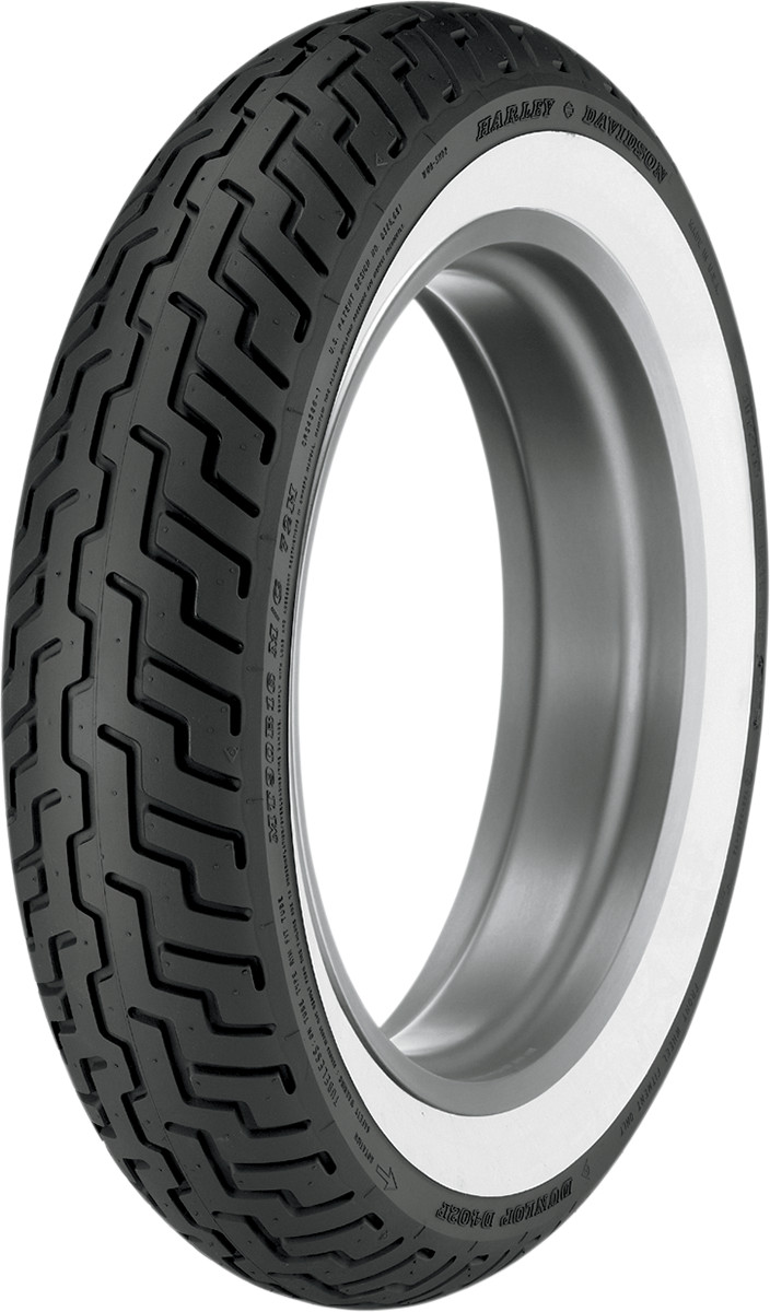 D402 Front Tire MT90B16 72H Bias TL Wide White Wall - Click Image to Close