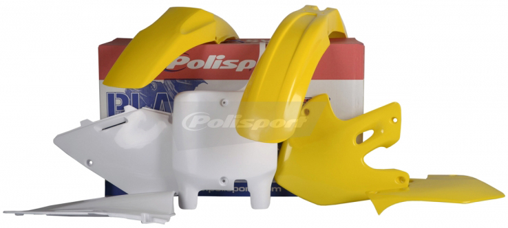 Complete Plastics Kit (Yellow) - For 99-00 Suzuki RM125/250 - Click Image to Close