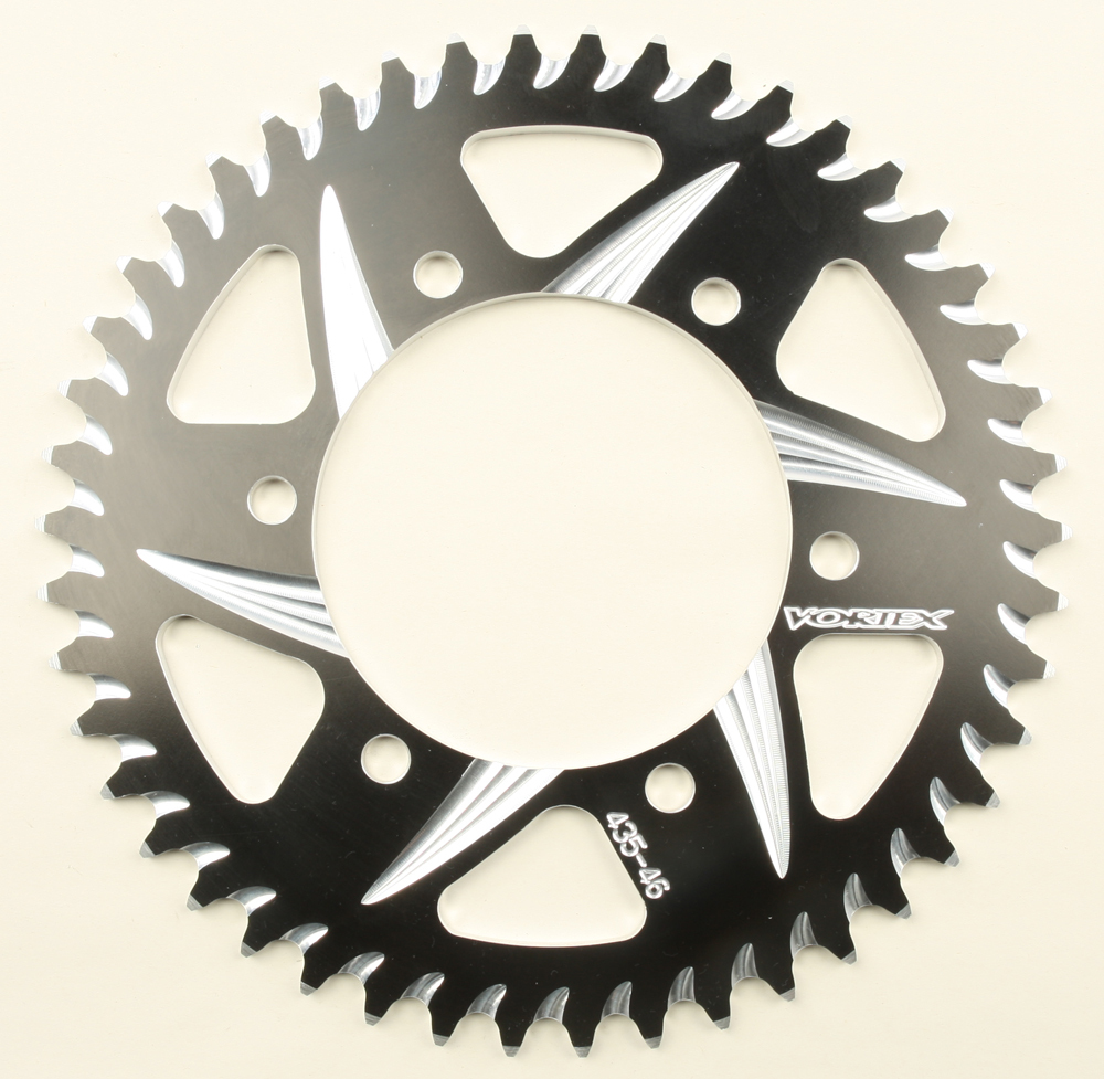 Cat5 Rear Aluminum Sprocket 46T Black Hardcoat 520 - For 88-14 Kawasaki Suzuki Yamaha - Click Image to Close