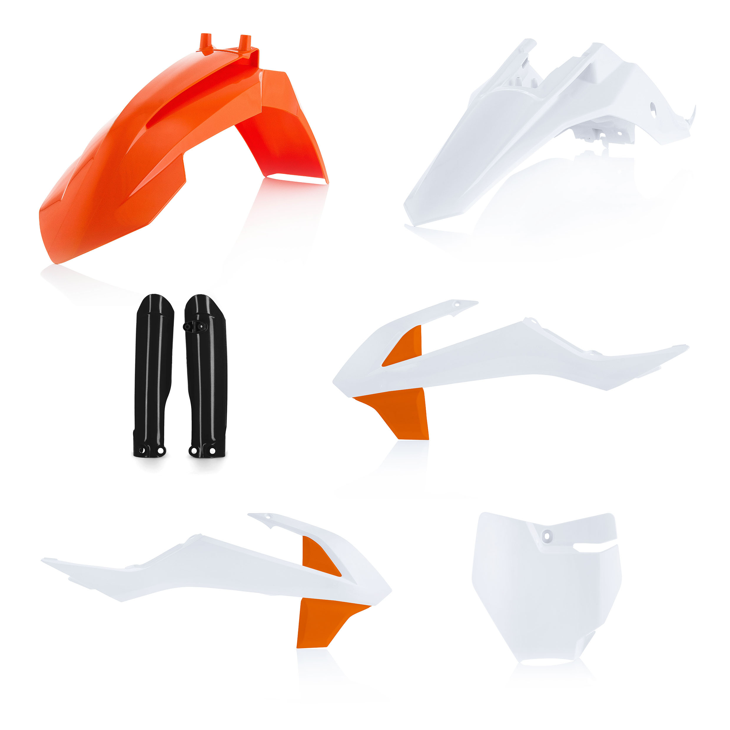 Full Plastic Kit - White/Orange/Black Original 2021 - For 19-23 KTM 65 SX - Click Image to Close