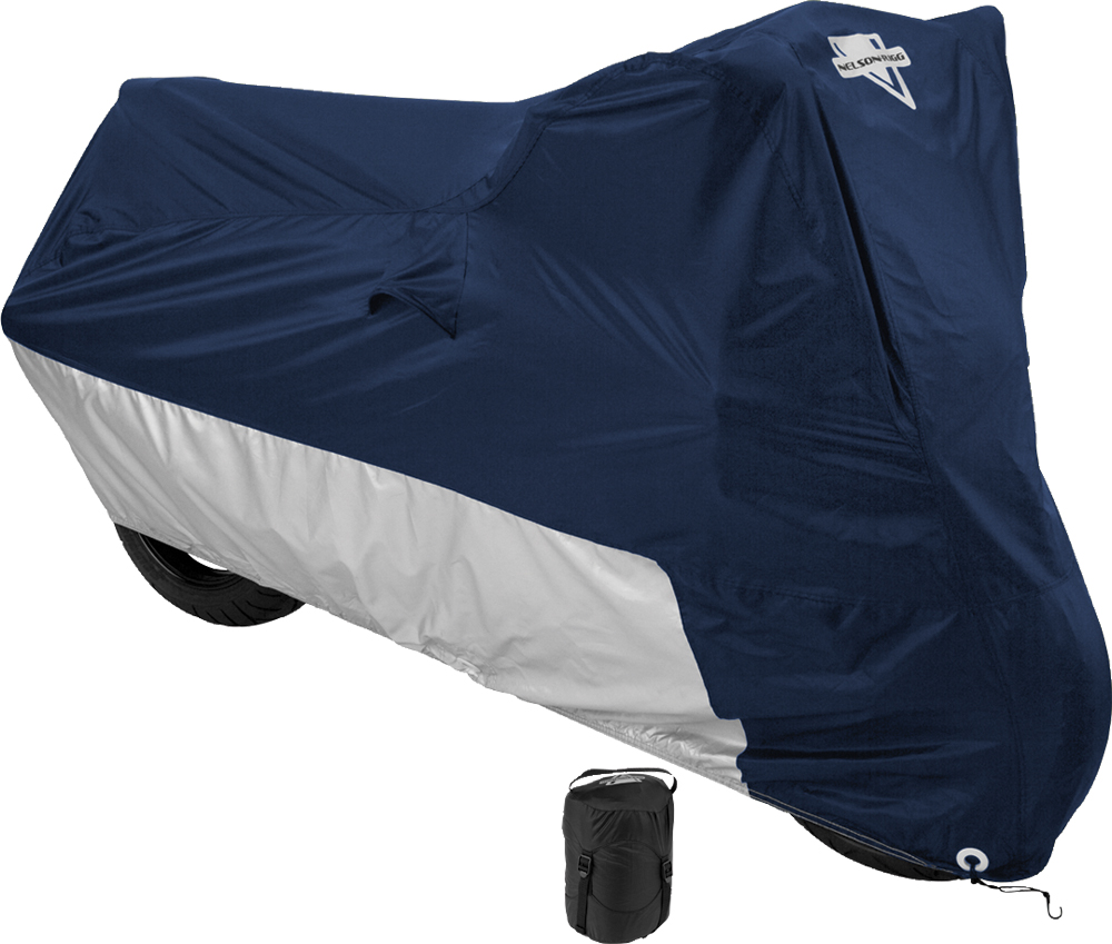 Deluxe All Season Cycle Cover Navy Large - Click Image to Close