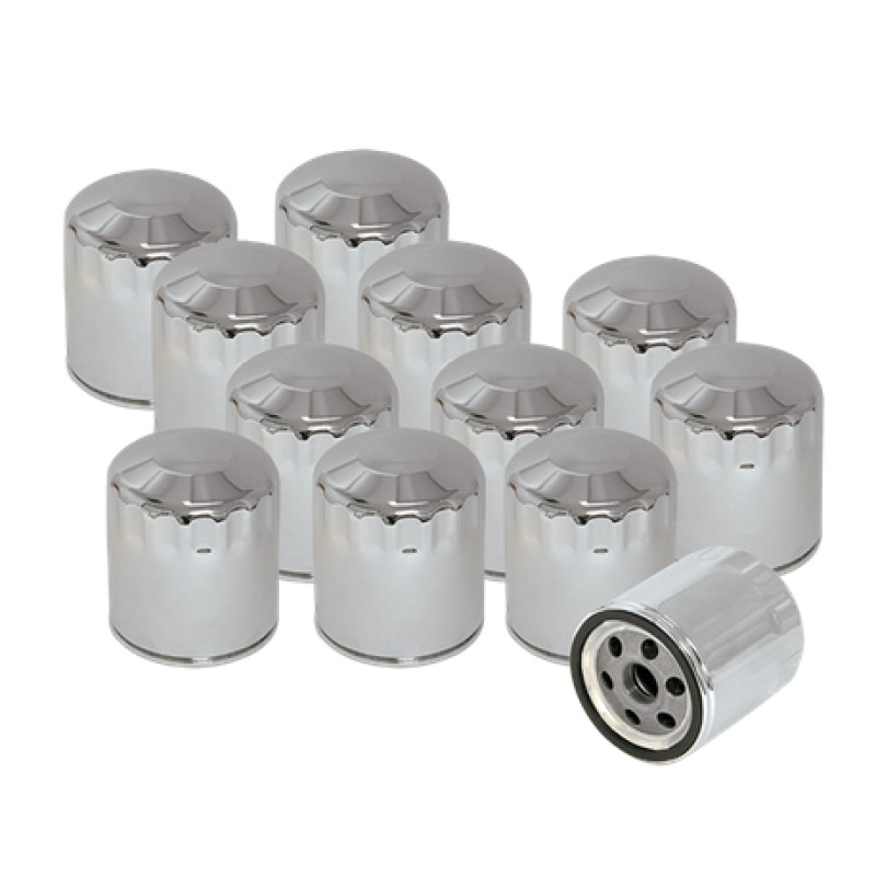 Shovelhead Models Oil Filters - Chrome - 12 Pack - Click Image to Close