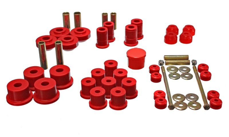 67-73 Ford Mustang Red Hyper-flex Master Bushing Set - Click Image to Close