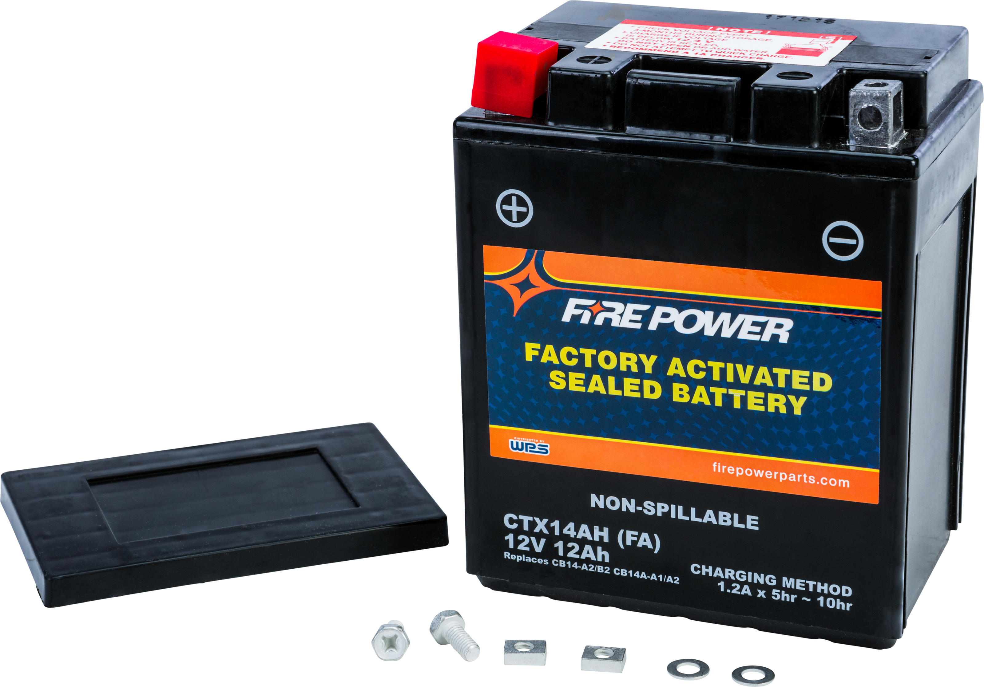 Factory Activated Sealed Battery - Replaces YTX14AH - Click Image to Close