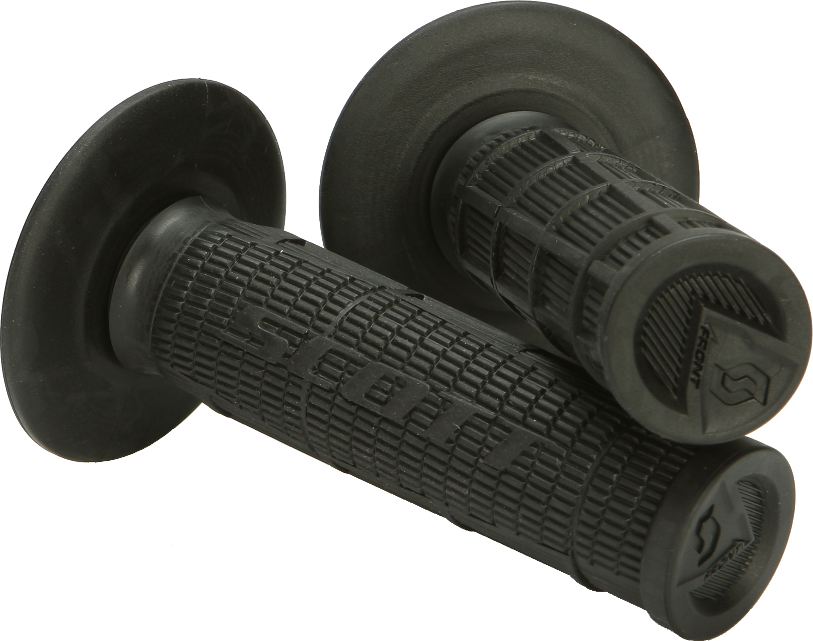 Radial Half Waffle Motorcycle Grips Black 7/8" - Click Image to Close