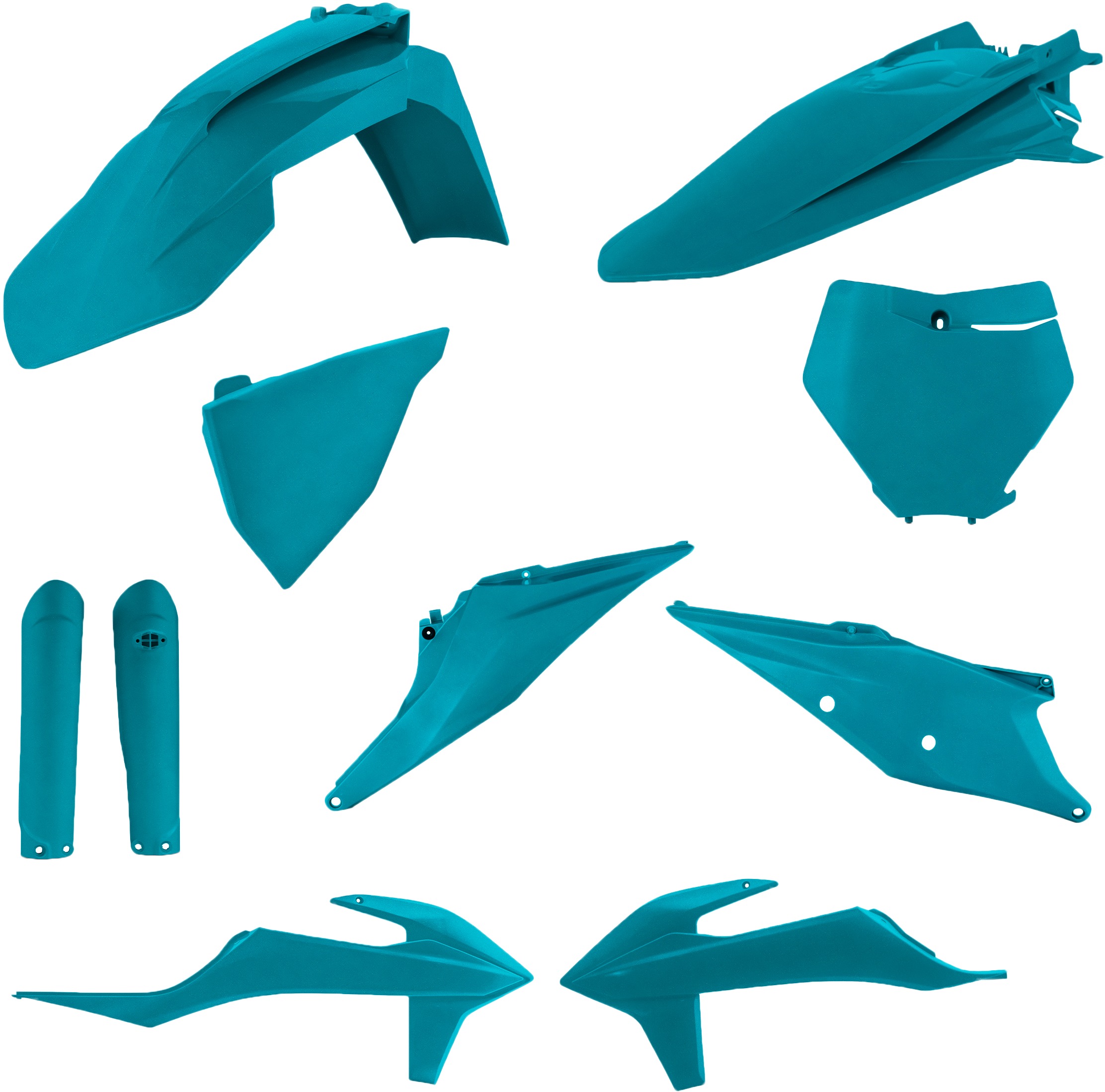 Full Plastic Kit - Teal Metallic - Fits Many 19-22 KTM 125-450 - Click Image to Close