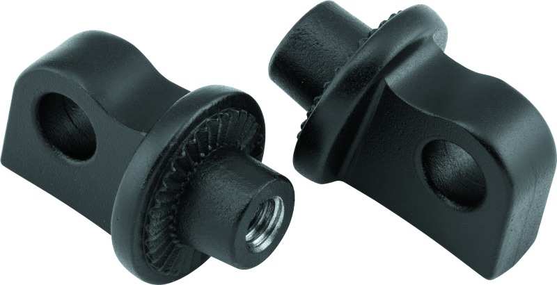 Splined Peg Adaptors Satin Black - Click Image to Close