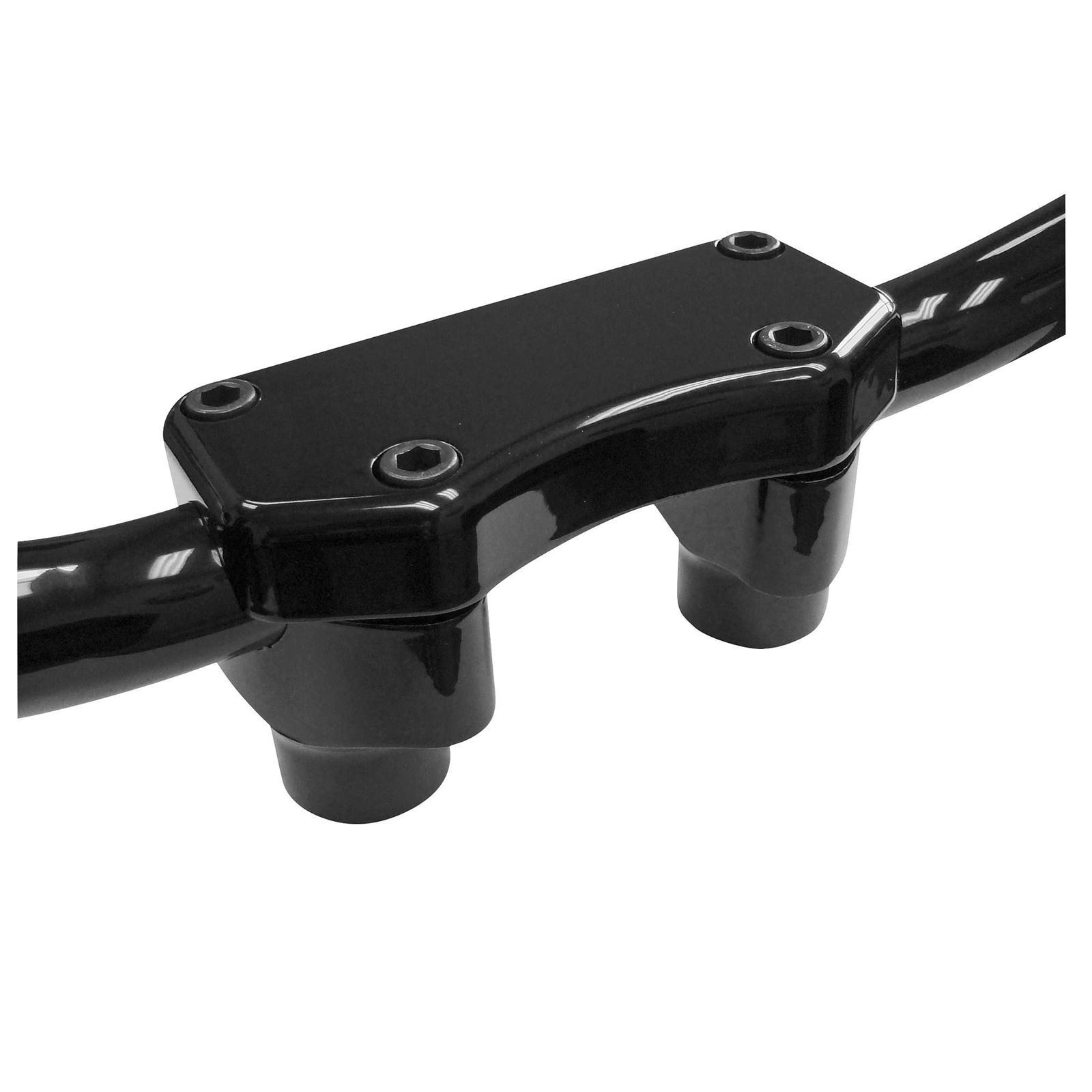 BC Fat Risers w/Clamp 1.5" Black - Click Image to Close