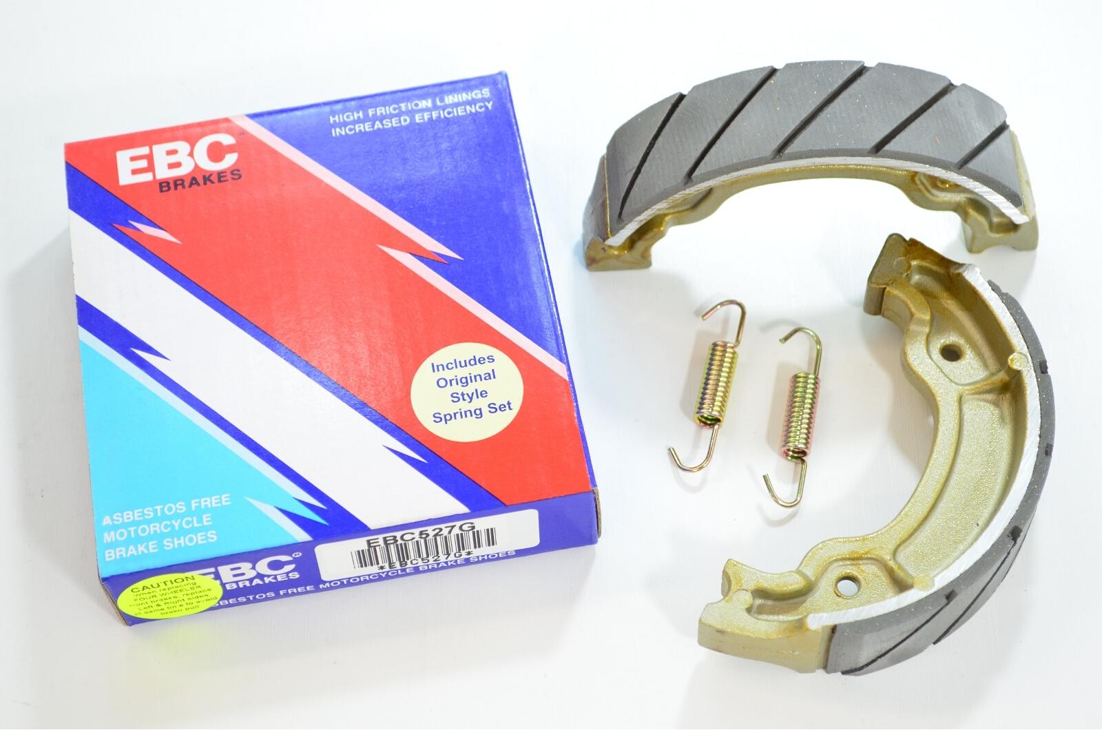 Grooved Organic Brake Shoes - Front Shoes on 92-00 Yamaha TW200 - Rear For TTR225,TTR230,XT350 & 50/80 Raptor/Grizzly - Click Image to Close