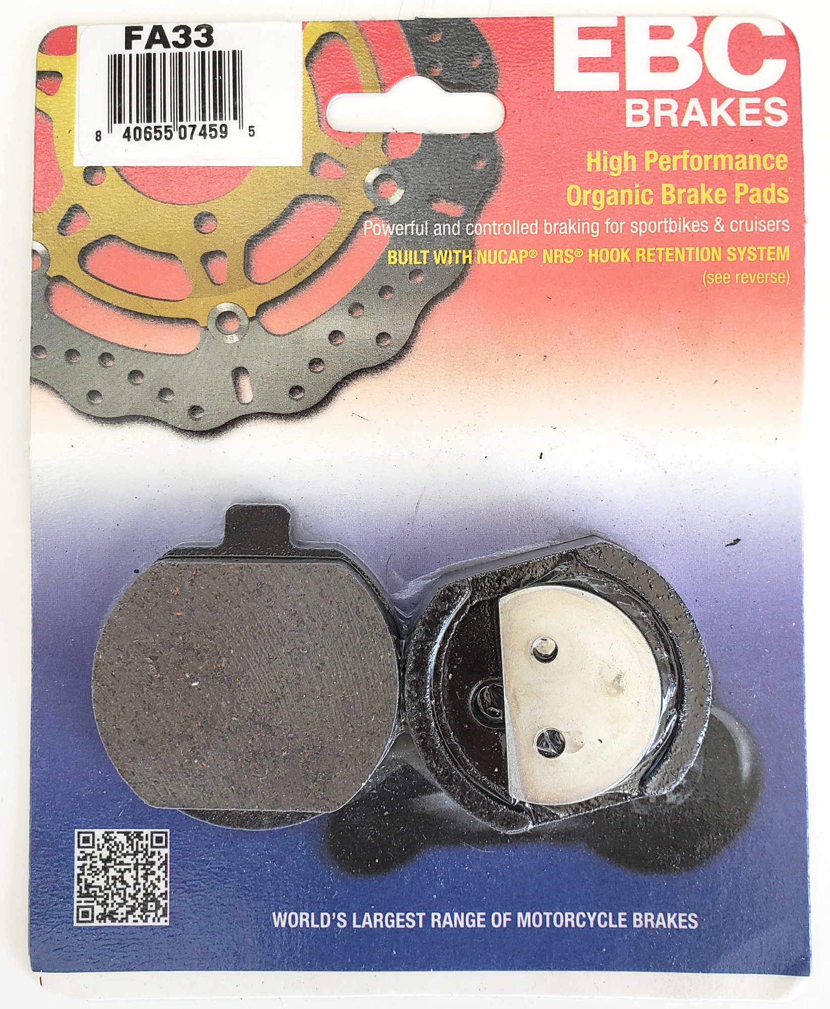 Standard Organic Brake Pads - Click Image to Close