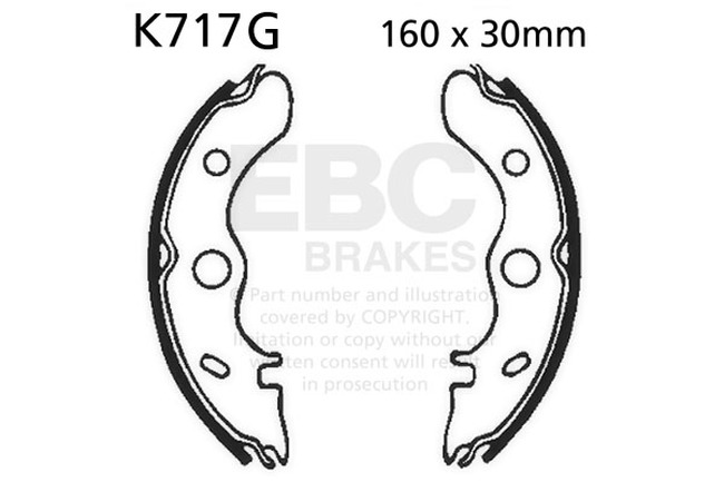 Grooved Organic Front Brake Shoes - For 86-87 Kawasaki KLF300 Bayou #41048-1089 - Click Image to Close