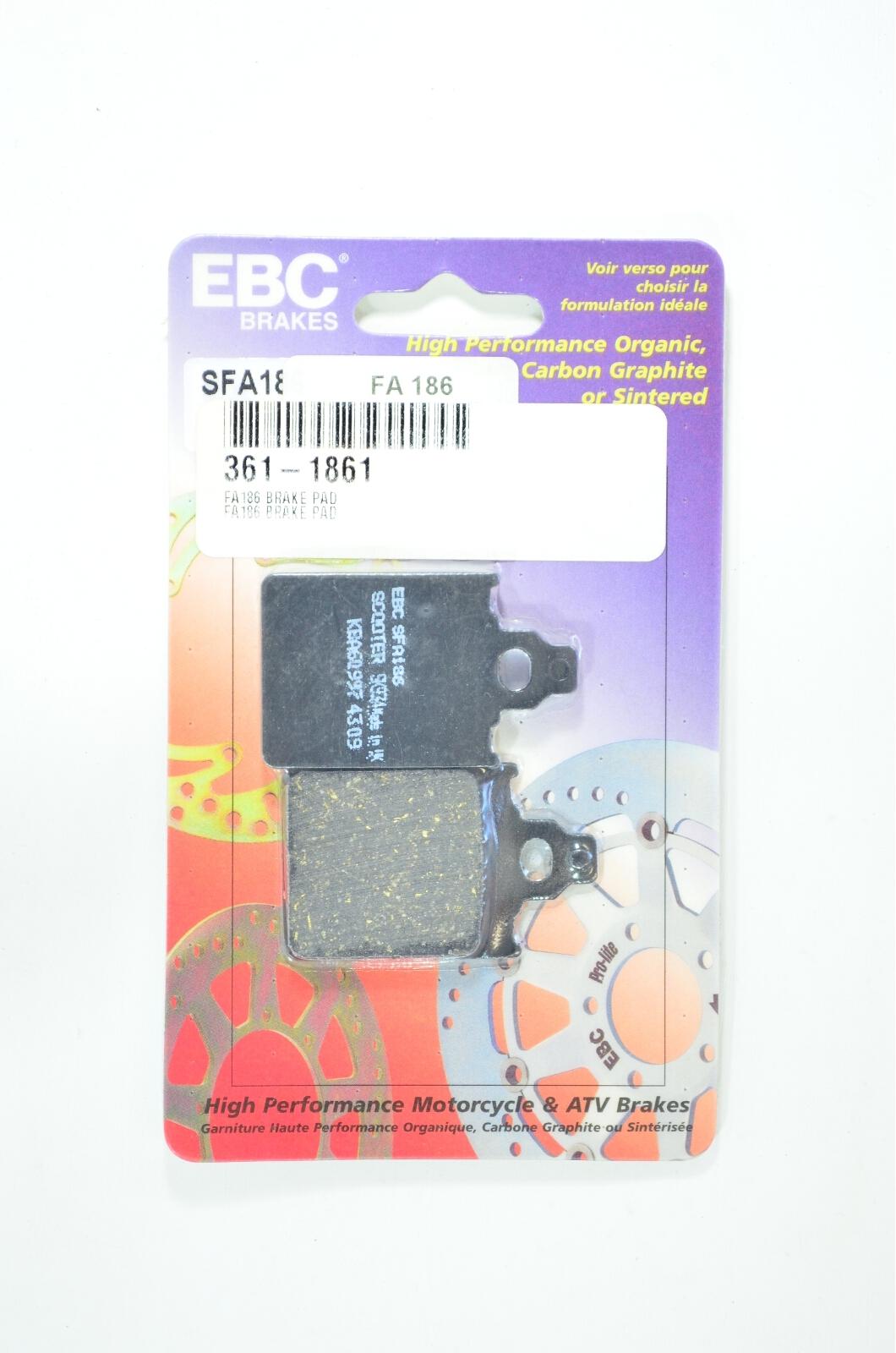 Front Organic Brake Pads - For 05-07 Vespa PX 150 - Click Image to Close