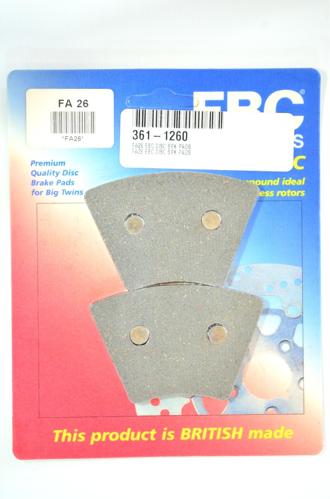 Front Organic Brake Pads - For 73-77 HD Super Glide & Sportster - Click Image to Close