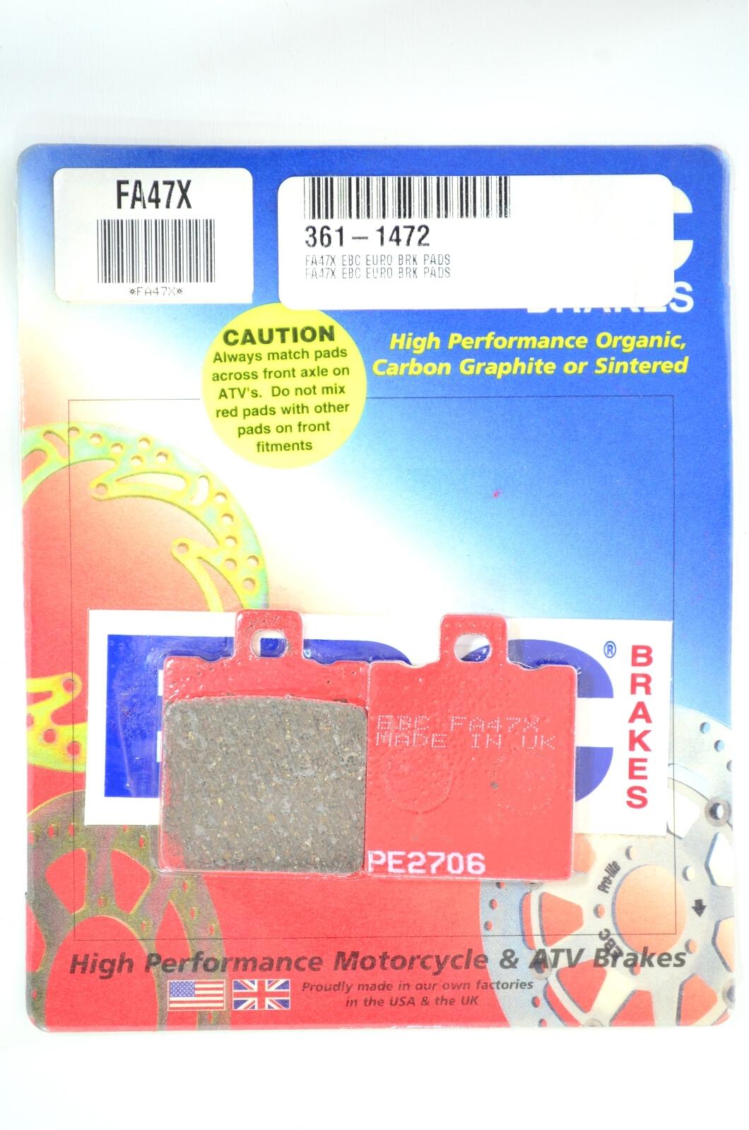 Standard Organic Brake Pads - Click Image to Close