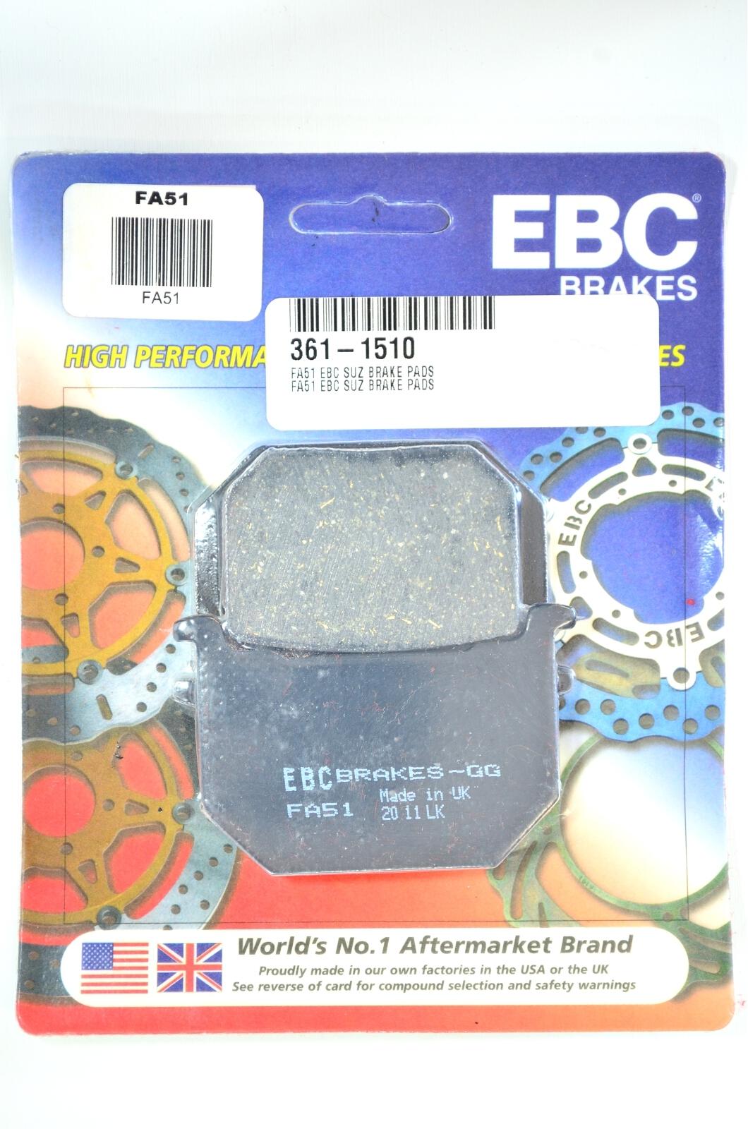 Standard Organic Brake Pads - Click Image to Close