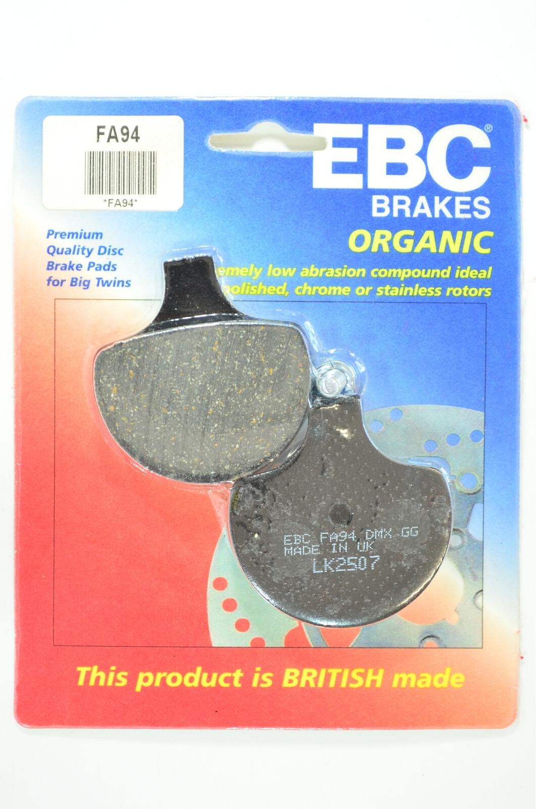 Front Organic Brake Pads - Replaces H-D # 43063-83/83A/83B/83C - Click Image to Close