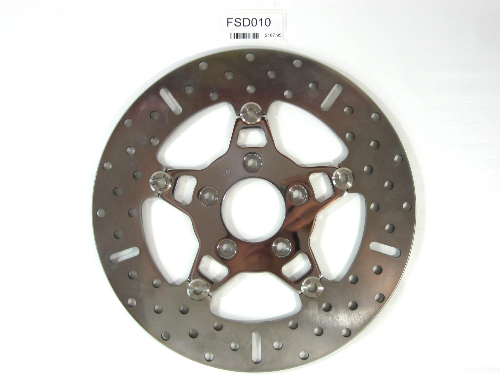 Polished Floating Brake Rotor - 5 Button Floating Brake Rotor - Polished Center - Click Image to Close