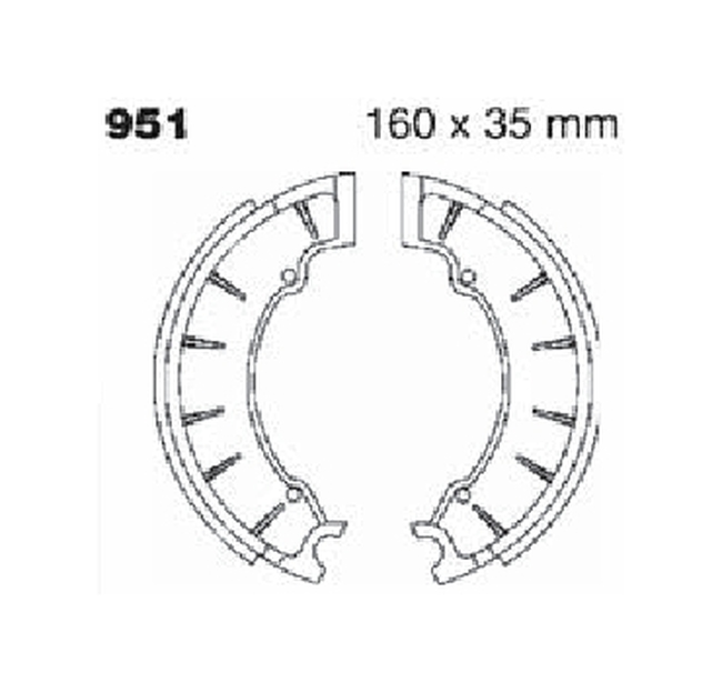 Standard Organic Brake Shoes - Click Image to Close