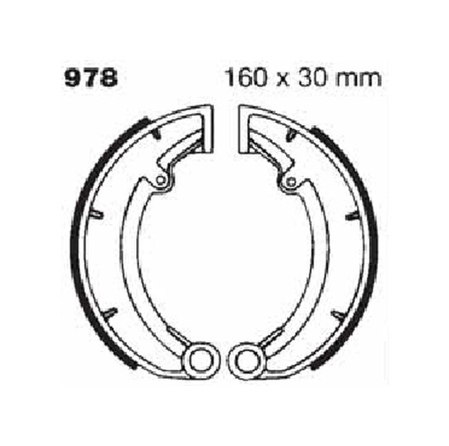 Standard Organic Brake Shoes - Mz Saxon Country 500 - Click Image to Close