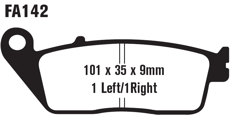 Standard Organic Brake Pads - Click Image to Close