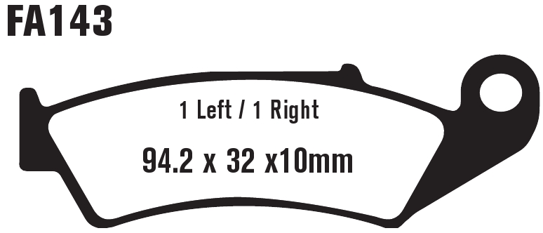 Standard Organic Brake Pads - Click Image to Close