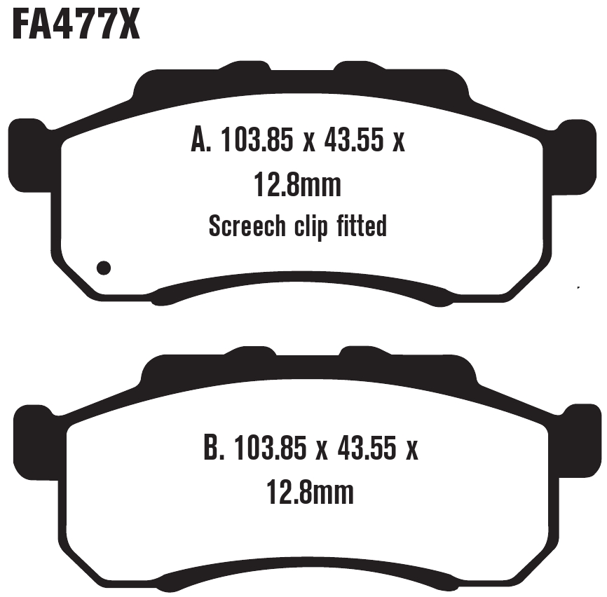 Standard Organic Brake Pads - Click Image to Close