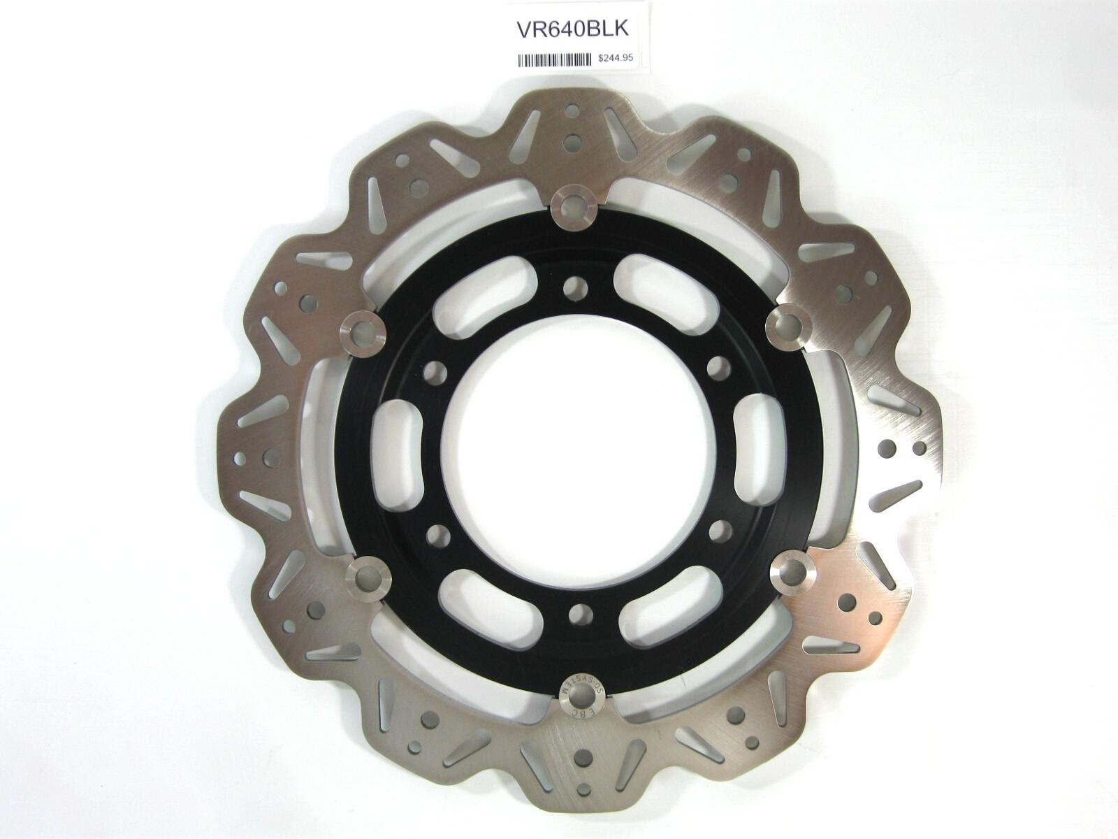 Front VEE Style Brake Rotor - Black Center - Click Image to Close