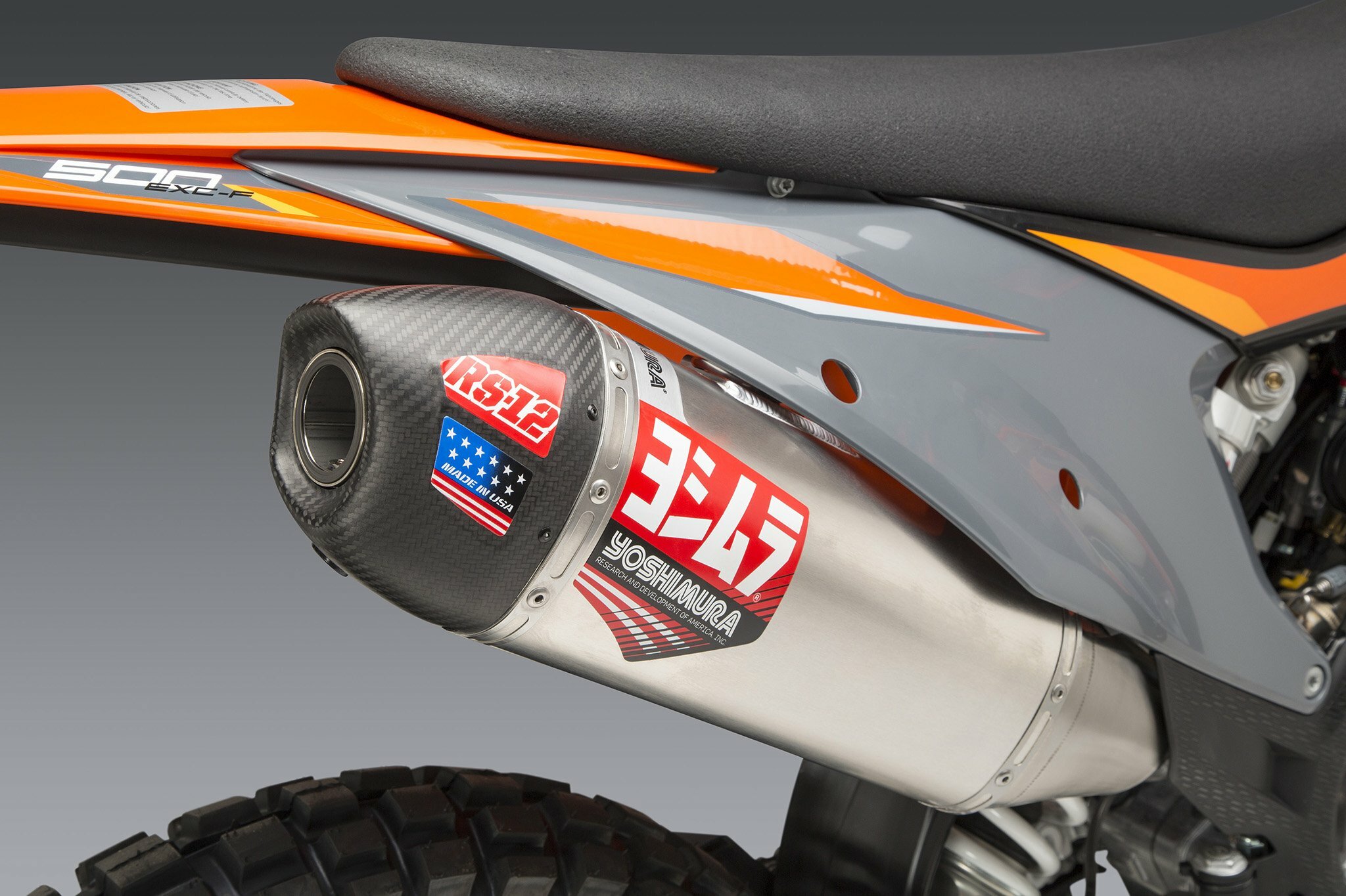 Aluminum RS-12 Full Exhaust - For 20-21 KTM 500 EXC-F - Click Image to Close