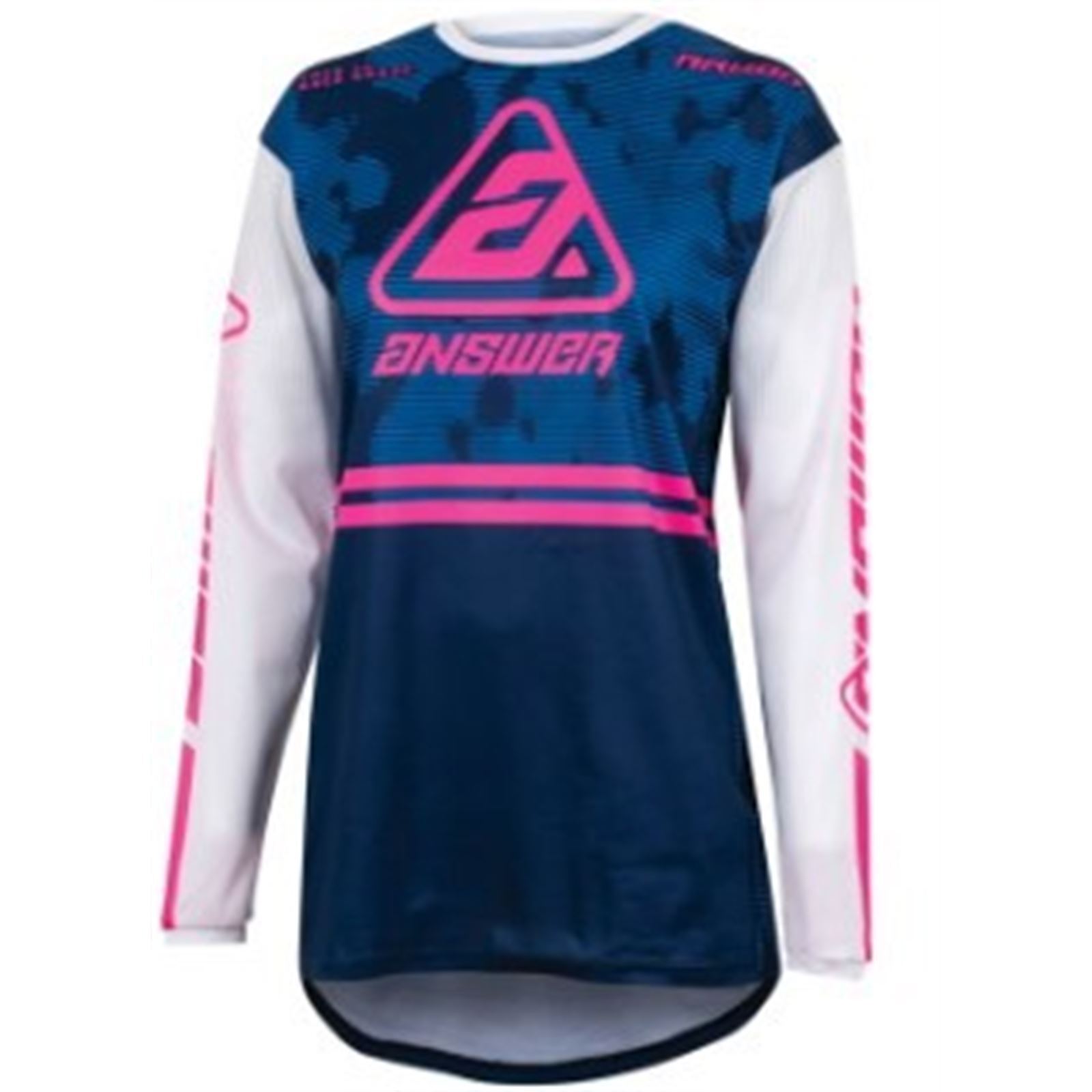 23 Arkon Trials Jersey Blue/White/Magenta Womens - XS - Click Image to Close