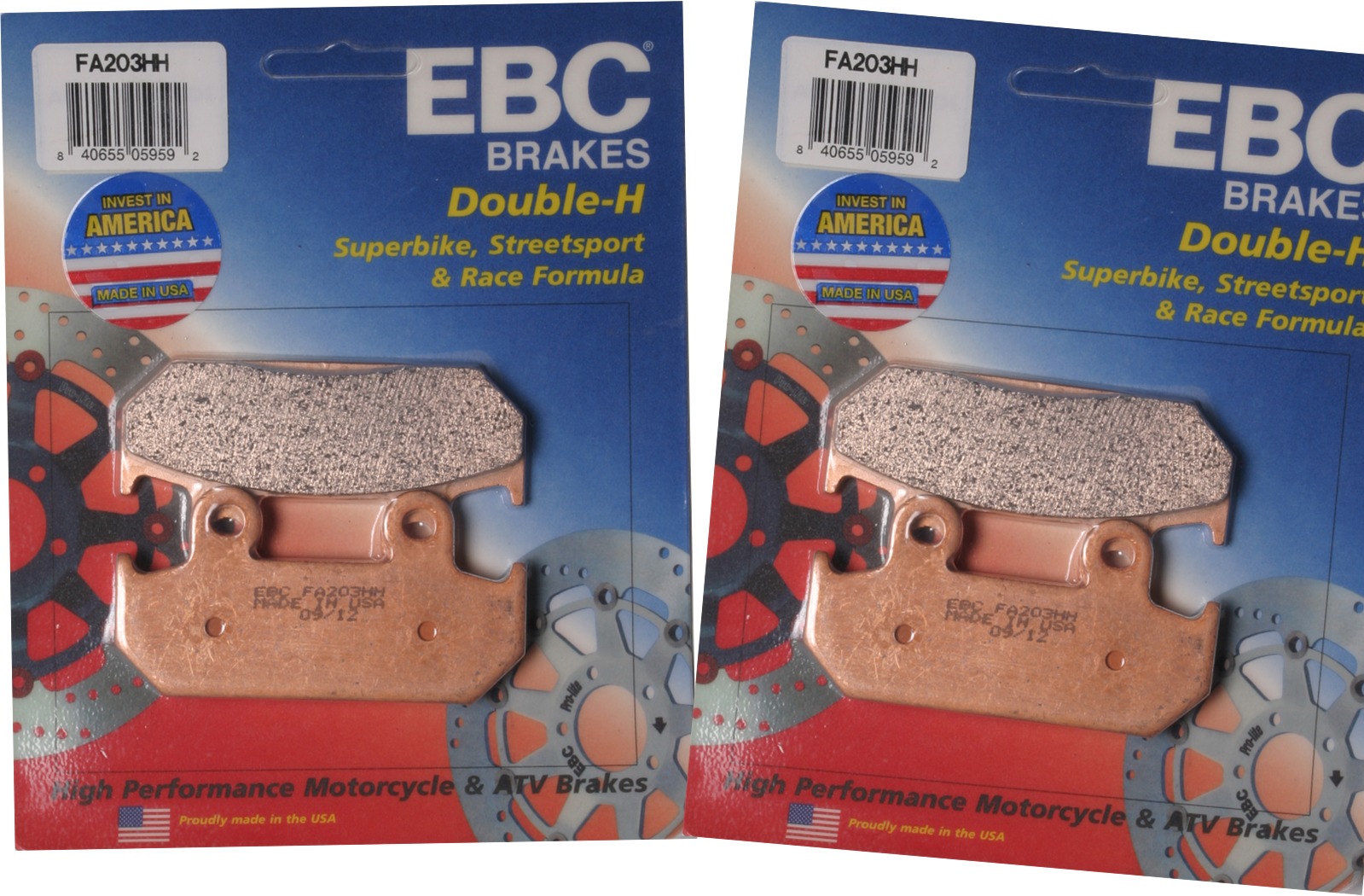 Sintered Double-H Brake Pads Front Set - Click Image to Close