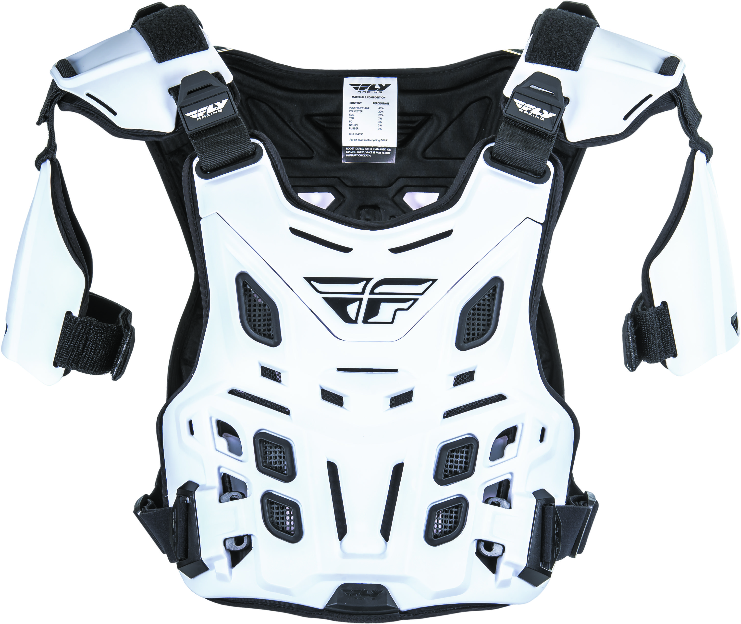 CE Revel Offroad Roost Guard White Adult - Click Image to Close