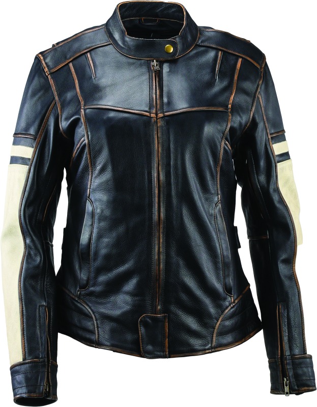 Dame Vintage Leather Jacket Black Womens - 2XL - Click Image to Close