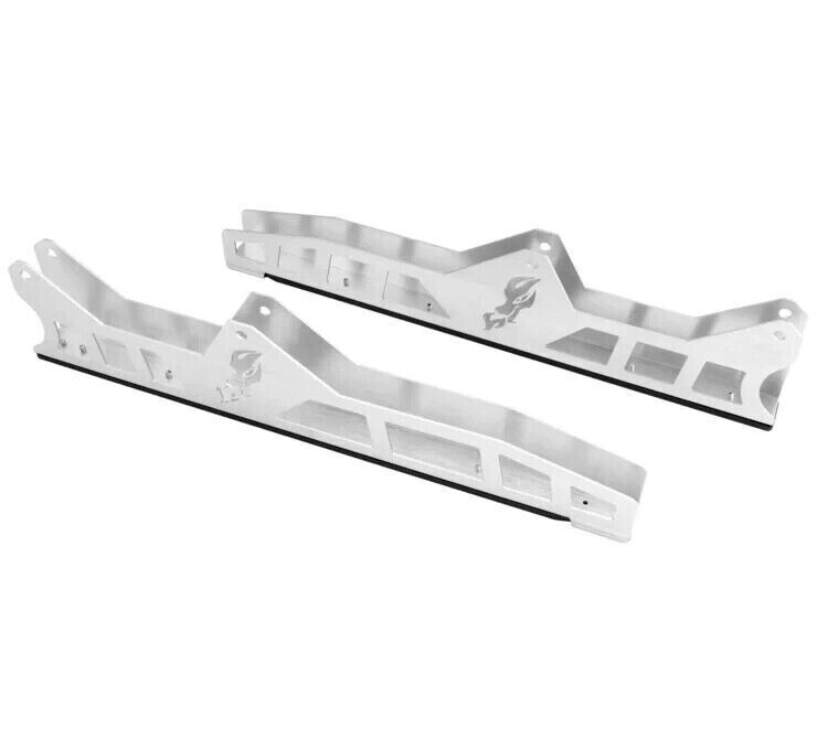 Racing Trailing Arm Guards- Polaris RZR Models- Aluminum Finish - Click Image to Close