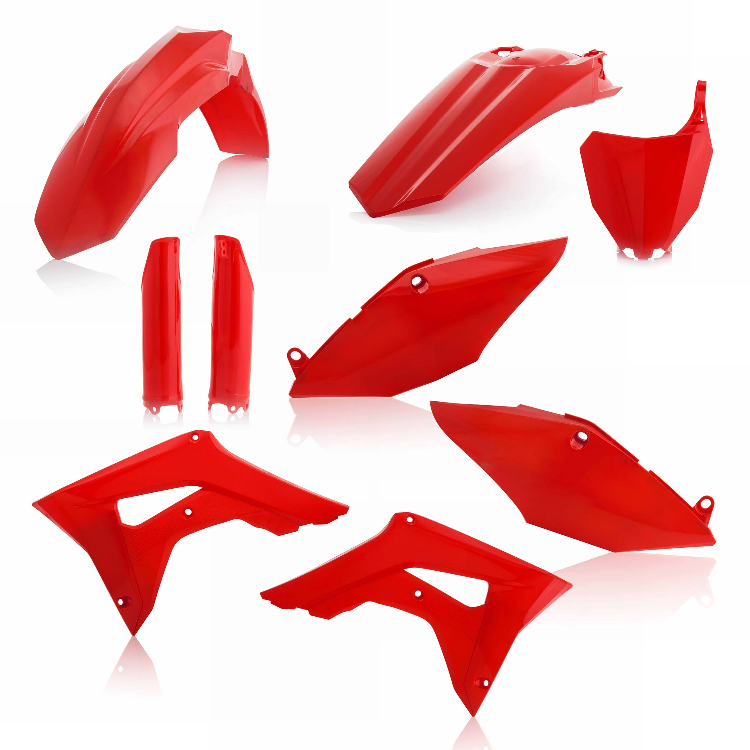 Full Plastic Kit - Red - For 17-18 Honda CRF450R & 2018 CRF250R - Click Image to Close