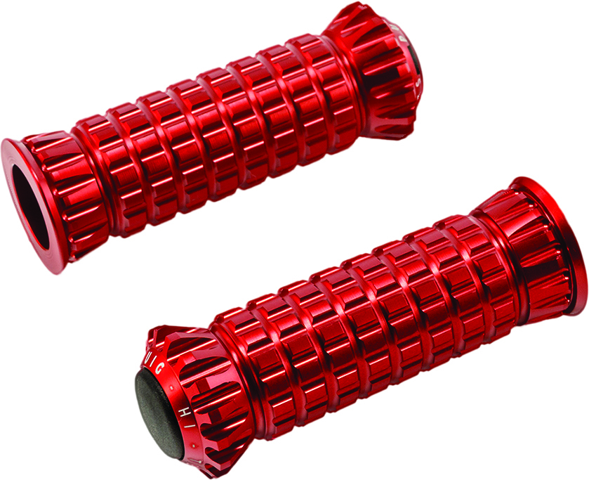 Hi-Tech Fighter Footpegs Red - For Use w/ Puig Footpeg Adapters - Click Image to Close