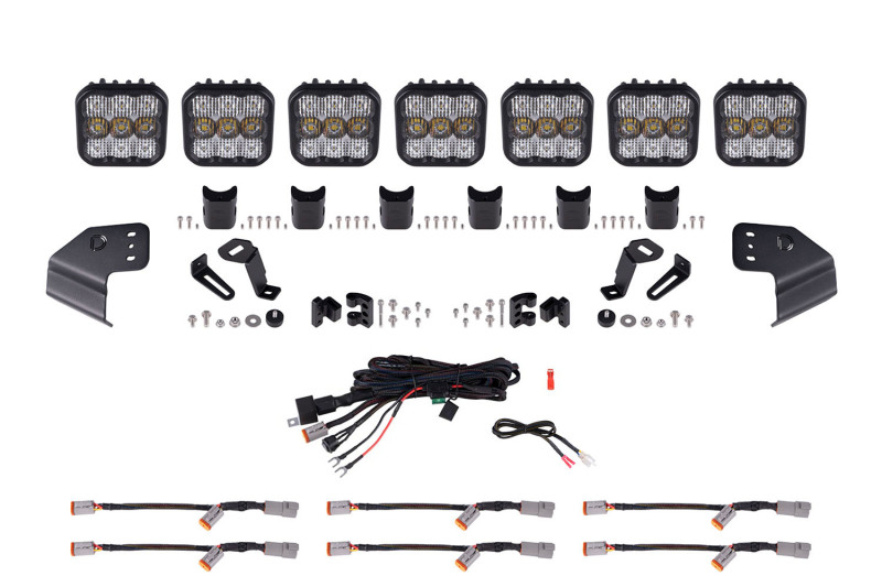 Bronco SS5 Sport CrossLink Windshield - White Combo Lightbar Kit - Click Image to Close