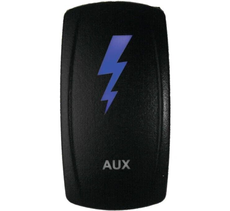 Racing Lighted Switch Aux On/Off Blue Led - Click Image to Close