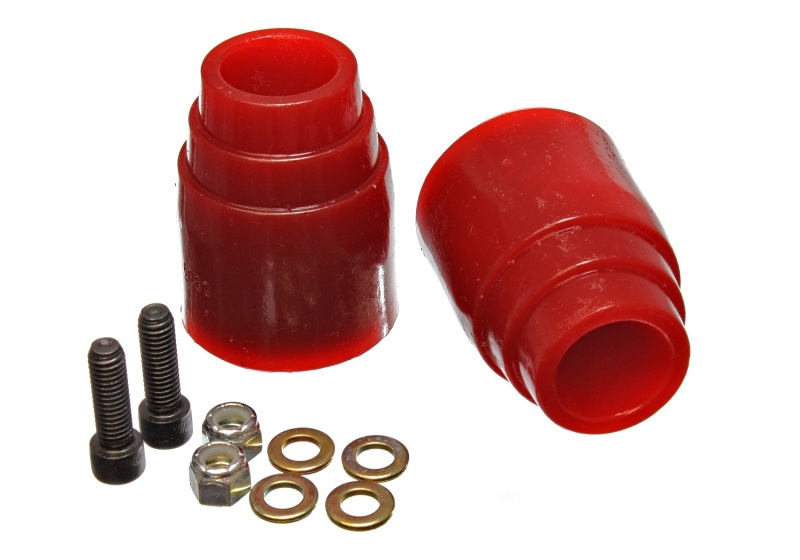 00-04 Ford Excursion Red Rear Axle Bump Stop Set - Click Image to Close