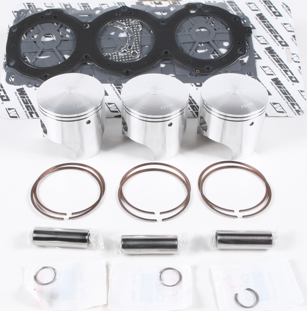 Complete Piston Kit 84.50mm Bore (+0.50mm) - For 97-00 Yamaha SV/XA/GP1200 - Click Image to Close