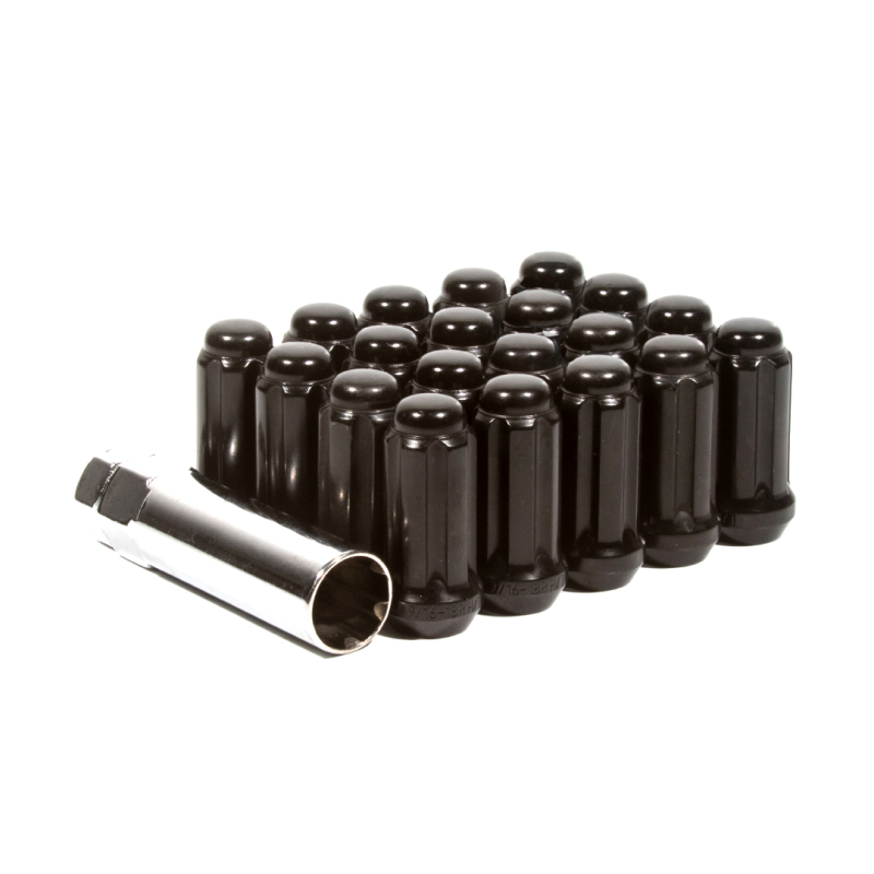 Lug Nut Kit - Spline - 12x1.5 - 6 Lug Kit - Black - Click Image to Close