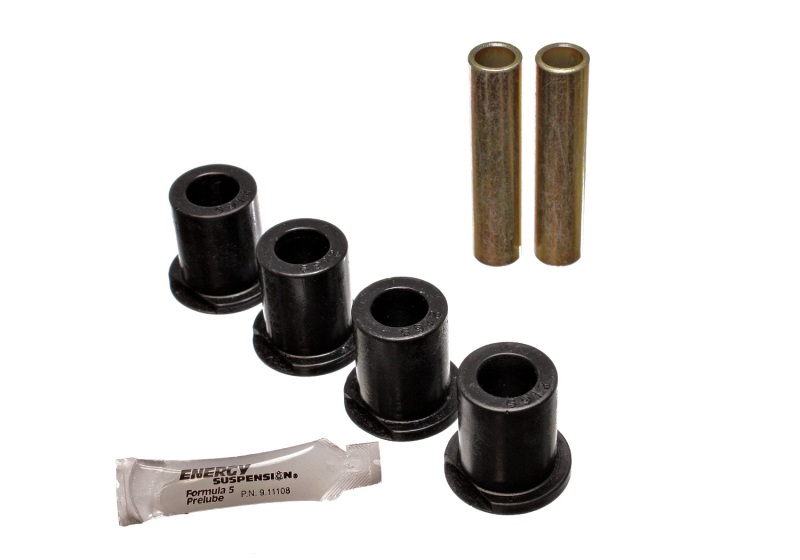 80-96 Ford Bronco / F150 / F250 / F350 Black Rear 4WD Frame Shackle Bushings Set - Click Image to Close