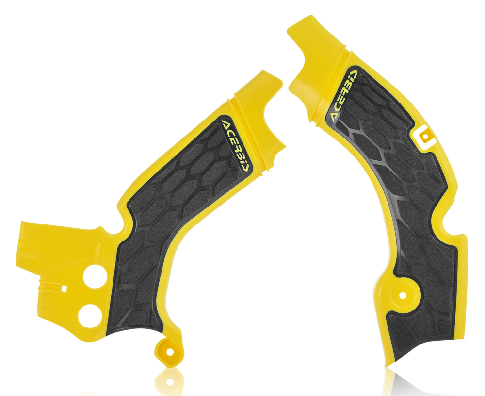 X-Grip Frame Guards Yellow/Black - For 08-17 Suzuki RMZ450 - Click Image to Close