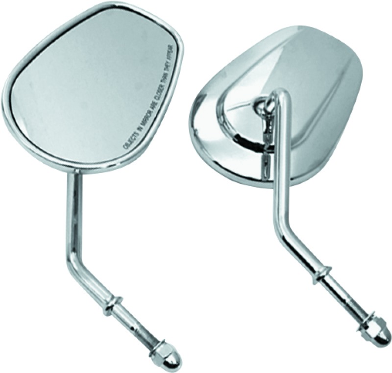 Bikers Choice Tapered Short Stem Mirrors Chr - Click Image to Close