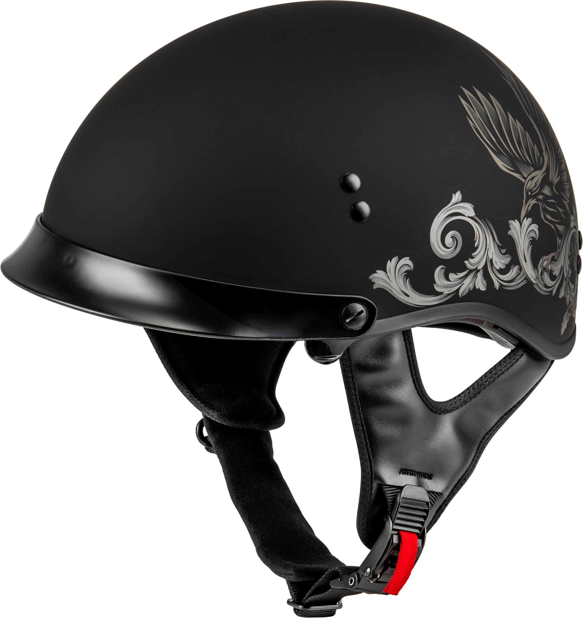 GMAX HH-65 Corvus Helmet w/ Peak Matte Black/Tan LG - For Large size riders - Click Image to Close