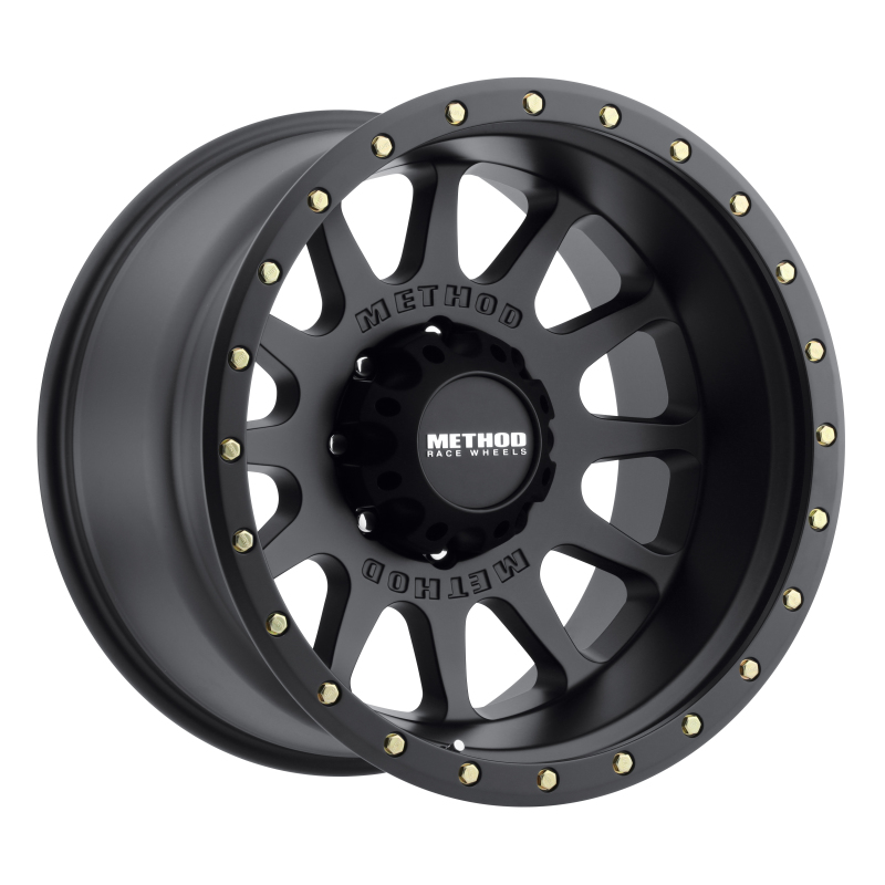 MR605 NV 20x12 -52mm Offset 8x170 124.9mm CB Matte Black Wheel - Click Image to Close