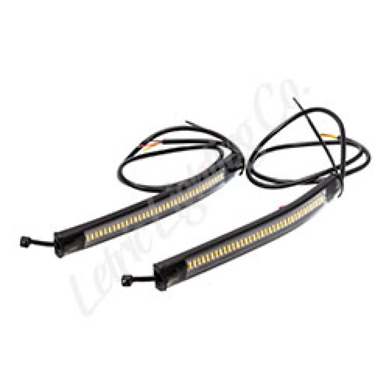 Flexible White Running Amber Switchback Turn Signal Strips - Click Image to Close