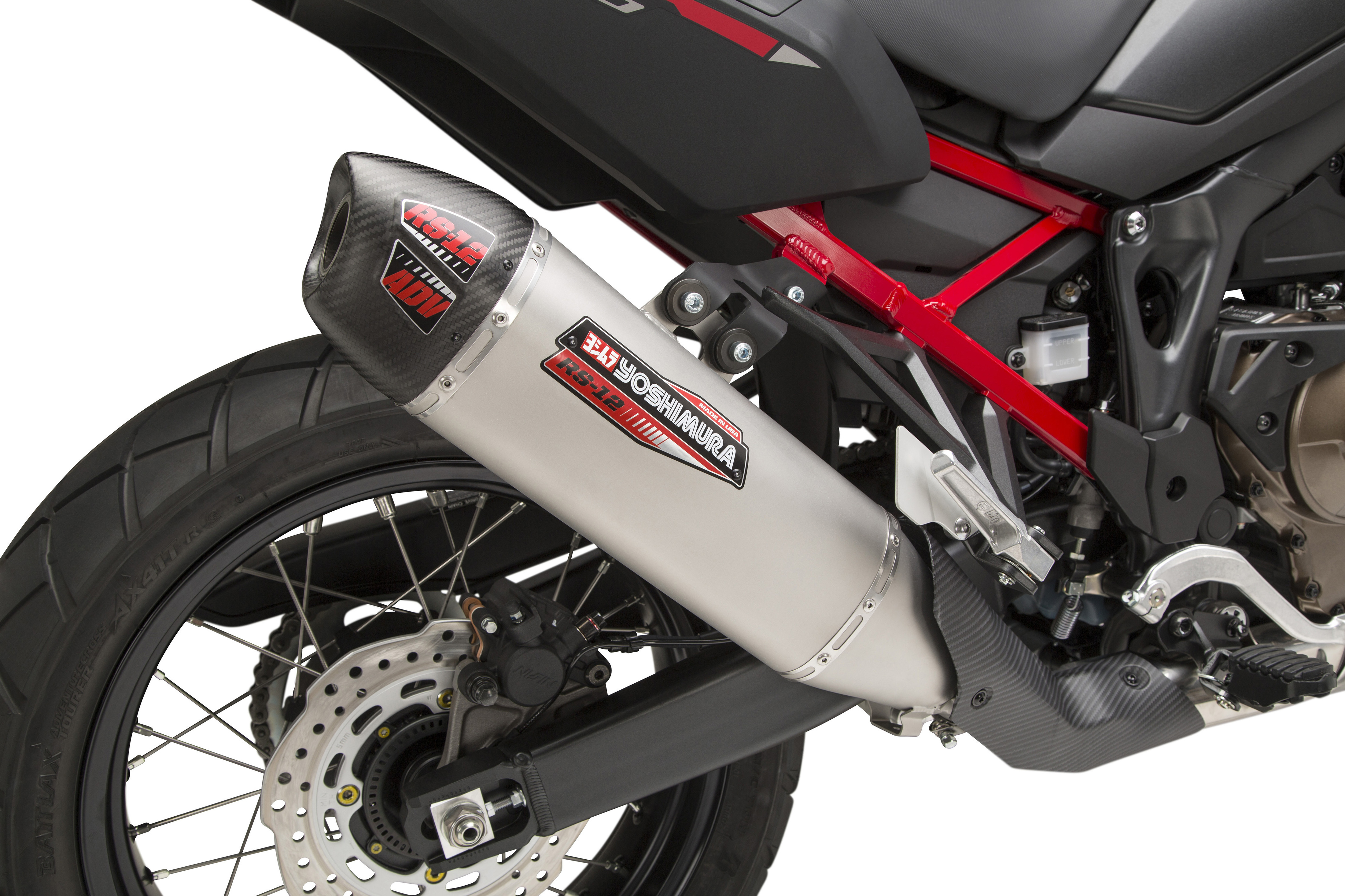 RS-12ADV Street Slip On Exhaust - SS/CF - For 20-22 Honda CRF1100L Africa Twin - Click Image to Close