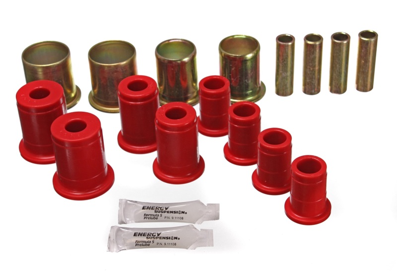 Universal Red Control Arm Bushing Set - Complete Set - Click Image to Close