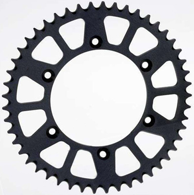 Works Triplestar Aluminum Rear Sprocket 52T - Black - For 83-20 XR TTR WR YZ - Click Image to Close